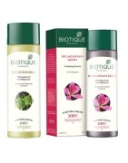 Biotique Combo Of Bio Mountain Ebony Vitalizing Serum, 120ml & Bio Bhringraj Therapeutic Oil, 200ml